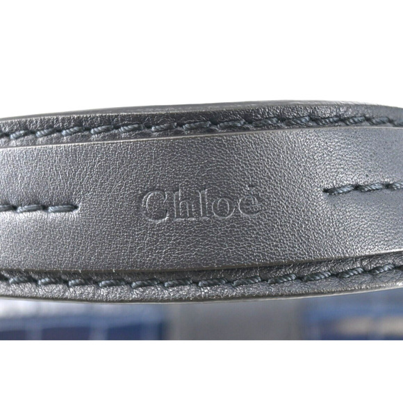 Reposh Chloé | Navy Blue Croc -Embossed Aby Day Top Handle Bag PRICE FIRM - Picture 14 of 16
